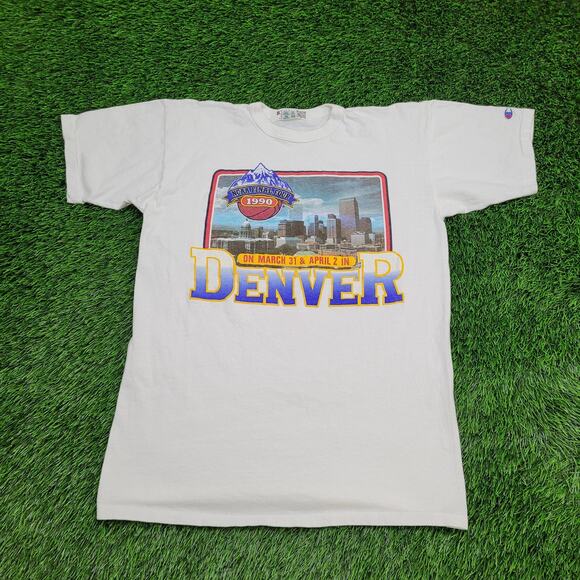 Vintage 1990 Denver Basketball Shirt S/M 20X27 Final-Four USA - Picture 1 of 13